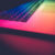 rainbow lights on laptop, effective design, simplistic